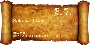 Rakita Tibor névjegykártya